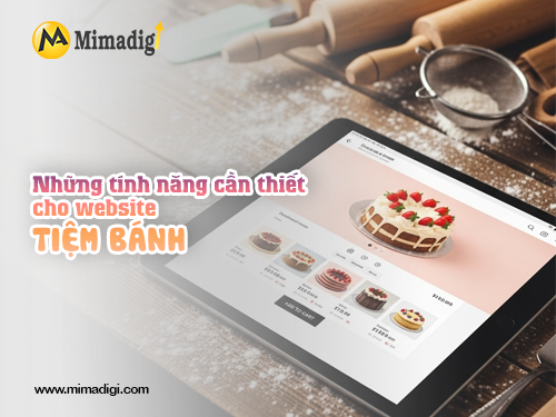 Online bakery website design at mimadigi