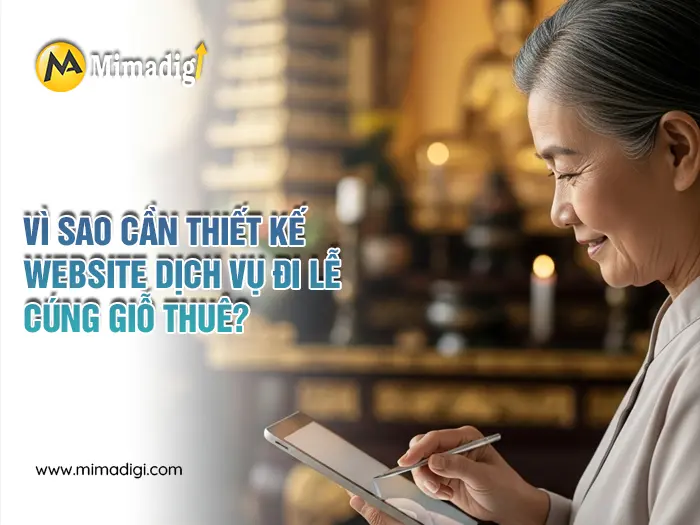 Thiết kế website dịch vụ đi lễ – cúng giỗ thuê tại mimadigi