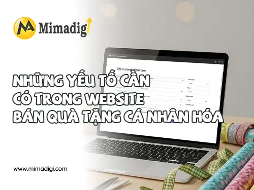 Website Design for Personalized Gift Services at mimadigi